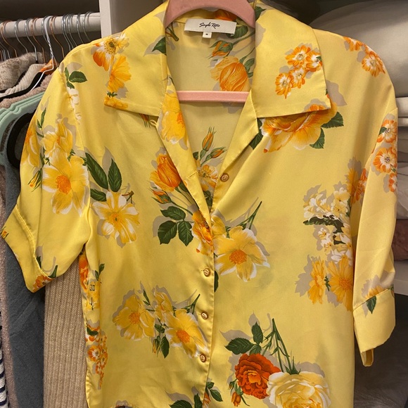 Floral simple retro blouse - Picture 6 of 11
